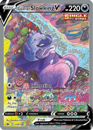 Galarian Slowking V (Alternate Full Art) (179/198) Holofoil [SWSH: Chilling Reign] Pokemon Single Pokémon