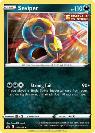 Seviper (102/198) [SWSH: Chilling Reign] Pokemon Single Pokémon