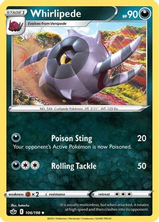 Whirlipede (106/198) [SWSH: Chilling Reign] Pokemon Single Pokémon