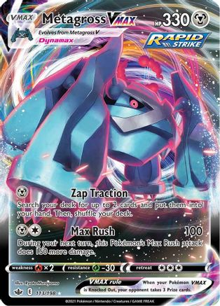 Metagross VMAX (113/198) Holofoil [SWSH: Chilling Reign] Pokemon Single Pokémon