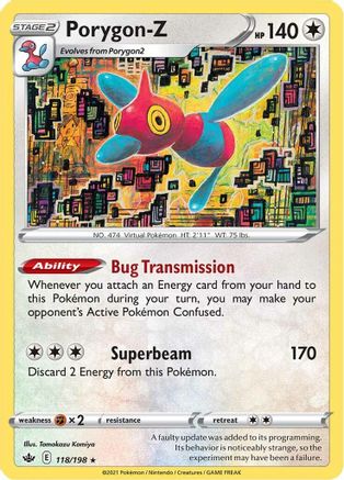 Porygon-Z (118/198) Reverse Holofoil [SWSH: Chilling Reign] Pokemon Single Pokémon