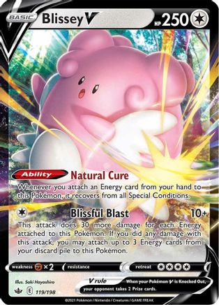 Blissey V (119/198) Holofoil [SWSH: Chilling Reign] Pokemon Single Pokémon