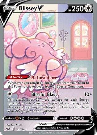 Blissey V (Alternate Full Art) (183/198) Holofoil [SWSH: Chilling Reign] Pokemon Single Pokémon