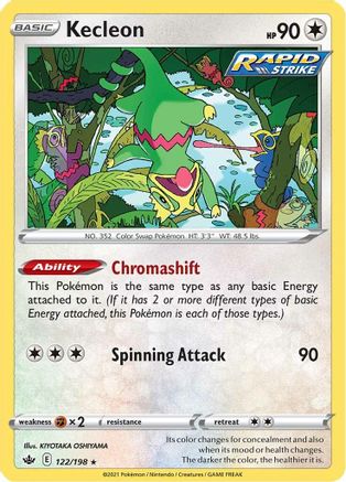 Kecleon (122/198) Reverse Holofoil [SWSH: Chilling Reign] Pokemon Single Pokémon