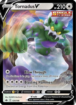 Tornadus V (124/198) Holofoil [SWSH: Chilling Reign] Pokemon Single Pokémon