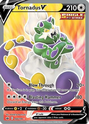 Tornadus V (Full Art) (184/198) Holofoil [SWSH: Chilling Reign] Pokemon Single Pokémon