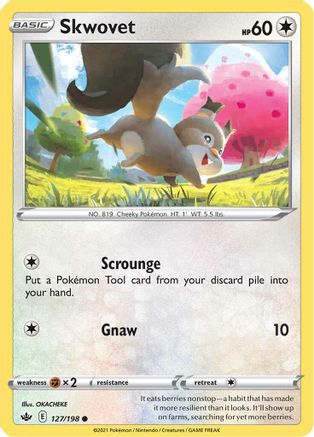 Skwovet (127/198) Reverse Holofoil [SWSH: Chilling Reign] Pokemon Single Pokémon