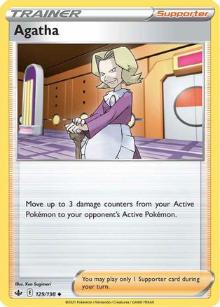 Agatha (129/198) Reverse Holofoil [SWSH: Chilling Reign] Pokemon Single Pokémon