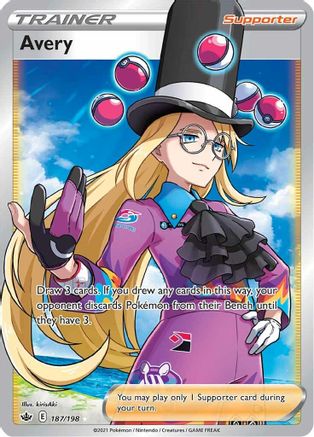 Avery (Full Art) (187/198) Holofoil [SWSH: Chilling Reign] Pokemon Single Pokémon