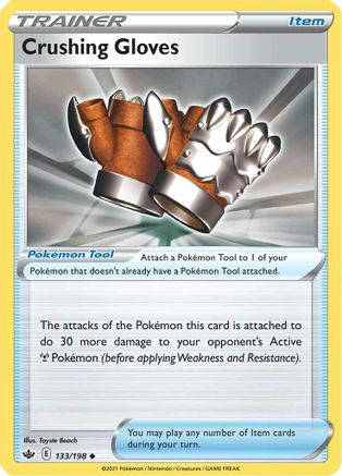 Crushing Gloves (133/198) [SWSH: Chilling Reign] Pokemon Single Pokémon