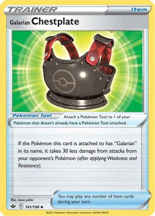 Galarian Chestplate (141/198) Reverse Holofoil [SWSH: Chilling Reign] Pokemon Single Pokémon