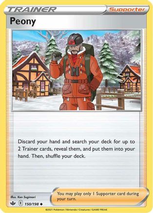 Peony (150/198) Reverse Holofoil [SWSH: Chilling Reign] Pokemon Single Pokémon