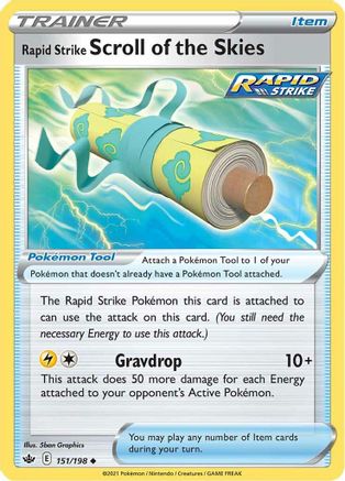 Rapid Strike Scroll of the Skies (151/198) [SWSH: Chilling Reign] Pokemon Single Pokémon
