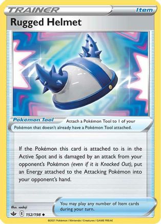Rugged Helmet (152/198) Reverse Holofoil [SWSH: Chilling Reign] Pokemon Single Pokémon