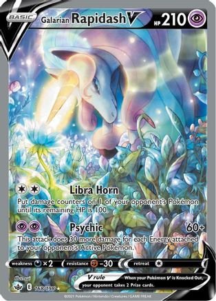 Galarian Rapidash V (Alternate Full Art) (168/198) Holofoil [SWSH: Chilling Reign] Pokemon Single Pokémon