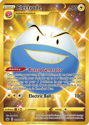 Electrode (Secret) (222/198) Holofoil [SWSH: Chilling Reign] Pokemon Single Pokémon