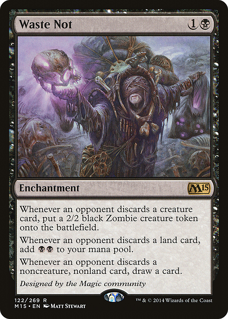 Waste Not (M15-122) [Magic 2015] Foil MTG Single Wizards of the Coast