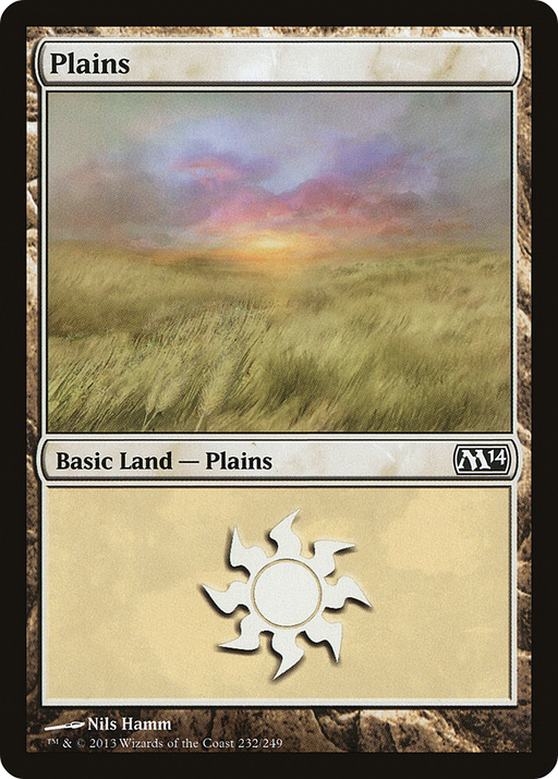 Plains (232) (M14-232) [Magic 2014] Foil MTG Single Wizards of the Coast