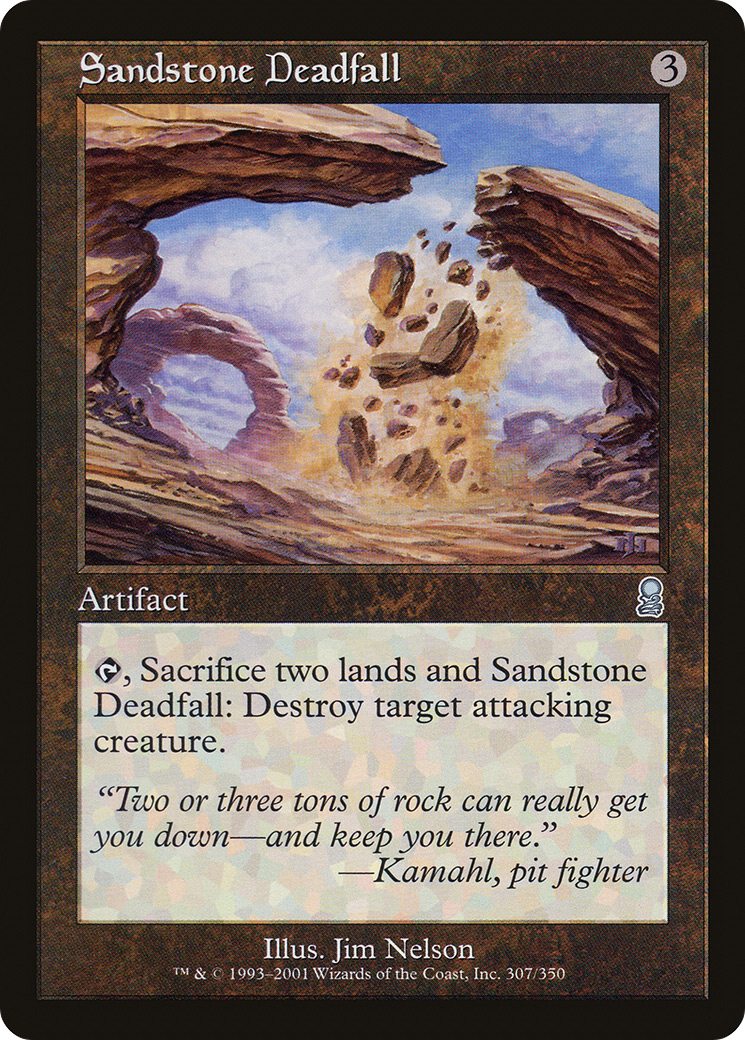 Sandstone Deadfall (ODY-307) [Odyssey] Foil MTG Single Wizards of the Coast