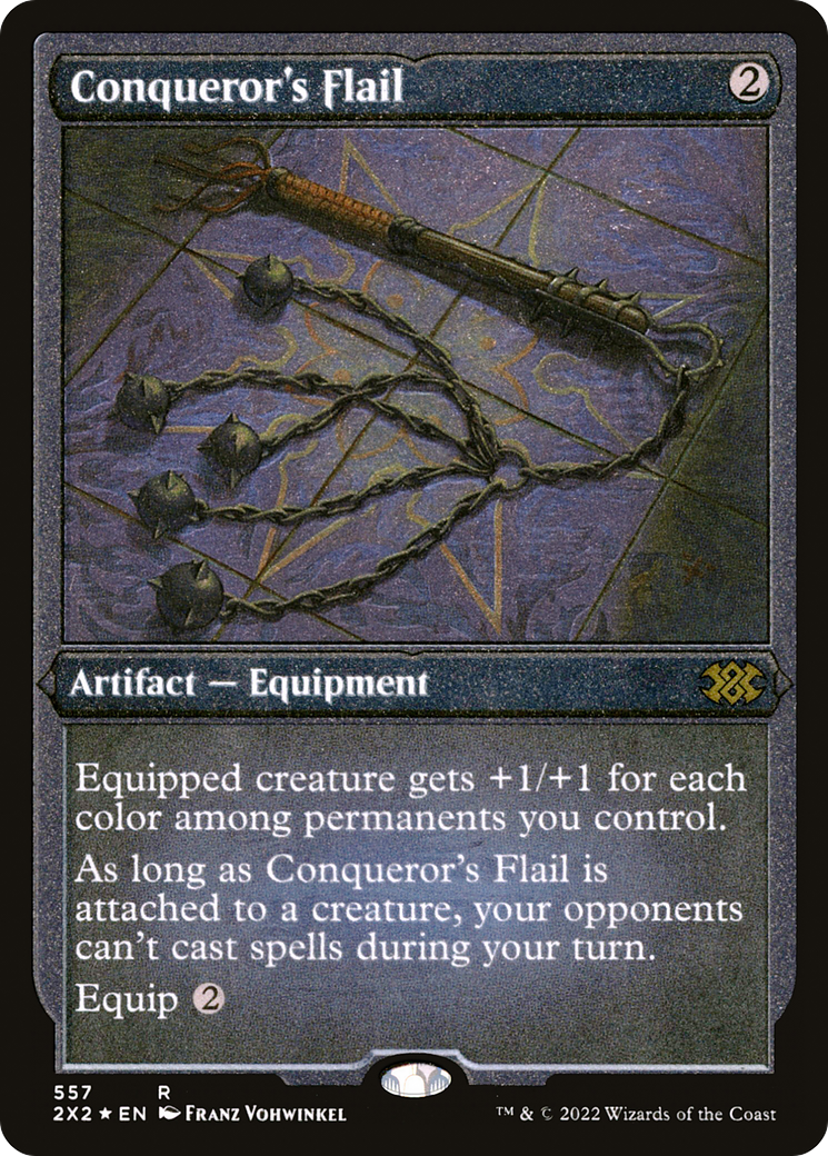 Conqueror's Flail (Foil Etched) (2X2-557) [Double Masters 2022] Foil MTG Single Wizards of the Coast