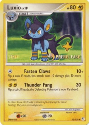 Luxio - 52/130 (Prerelease) [Staff] () [Promos: Nintendo Promos] Pokemon Single Pokémon