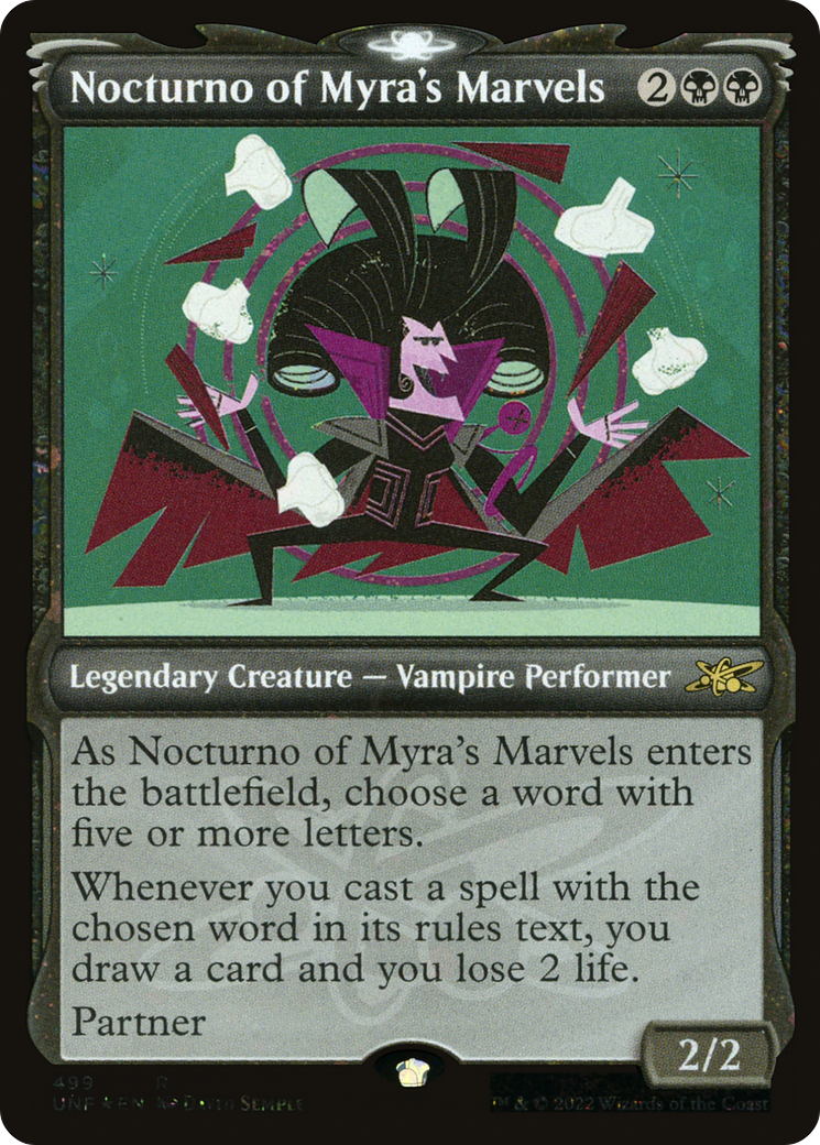 Nocturno of Myra's Marvels (Galaxy Foil) (UNF-499) [Unfinity] (Showcase) Foil MTG Single Wizards of the Coast