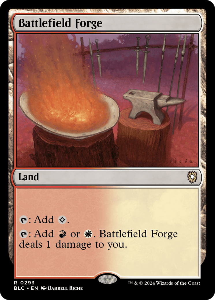 Battlefield Forge (BLC-293) [Bloomburrow Commander] MTG Single Wizards of the Coast