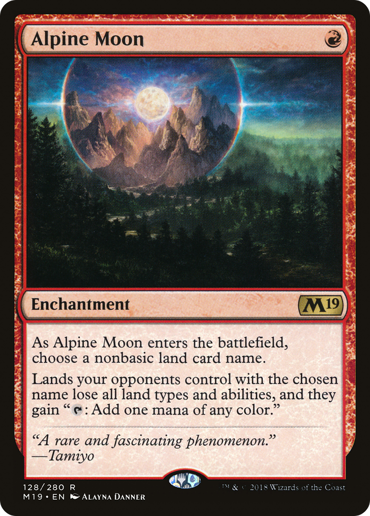Alpine Moon (M19-128) [Core Set 2019] Foil MTG Single Wizards of the Coast