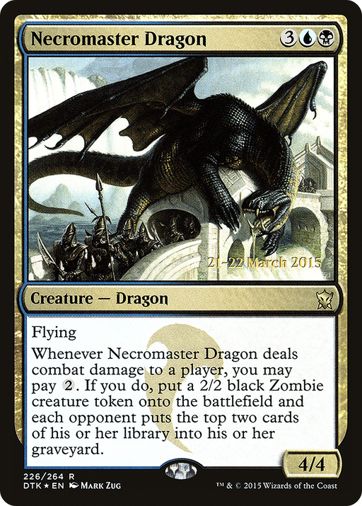 Necromaster Dragon (PRE-226) [Dragons of Tarkir Promos] Foil MTG Single Wizards of the Coast