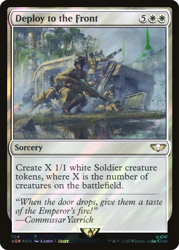 Deploy to the Front (40K-184★) [Warhammer 40,000 Commander] Foil MTG Single Wizards of the Coast