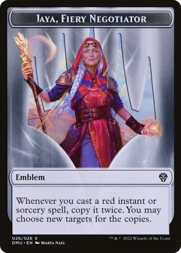 Jaya, Fiery Negotiator Emblem (TDMU-026) [Tokens] Dominaria United Tokens MTG Single Wizards of the Coast
