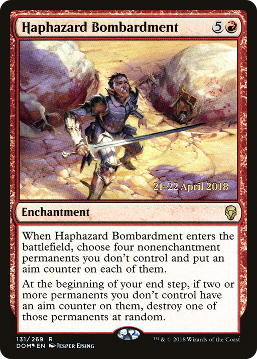 Haphazard Bombardment (PRE-131S) [Dominaria Promos] Foil MTG Single Wizards of the Coast