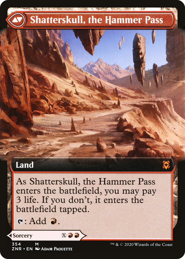 Shatterskull Smashing (ZNR-354) [Zendikar Rising] (Extended Art) MTG Single Wizards of the Coast