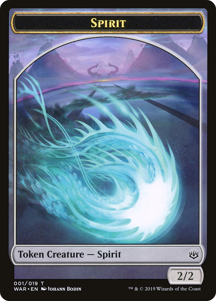 Spirit Token (WAR-001) [Tokens] War of the Spark Tokens MTG Single Wizards of the Coast