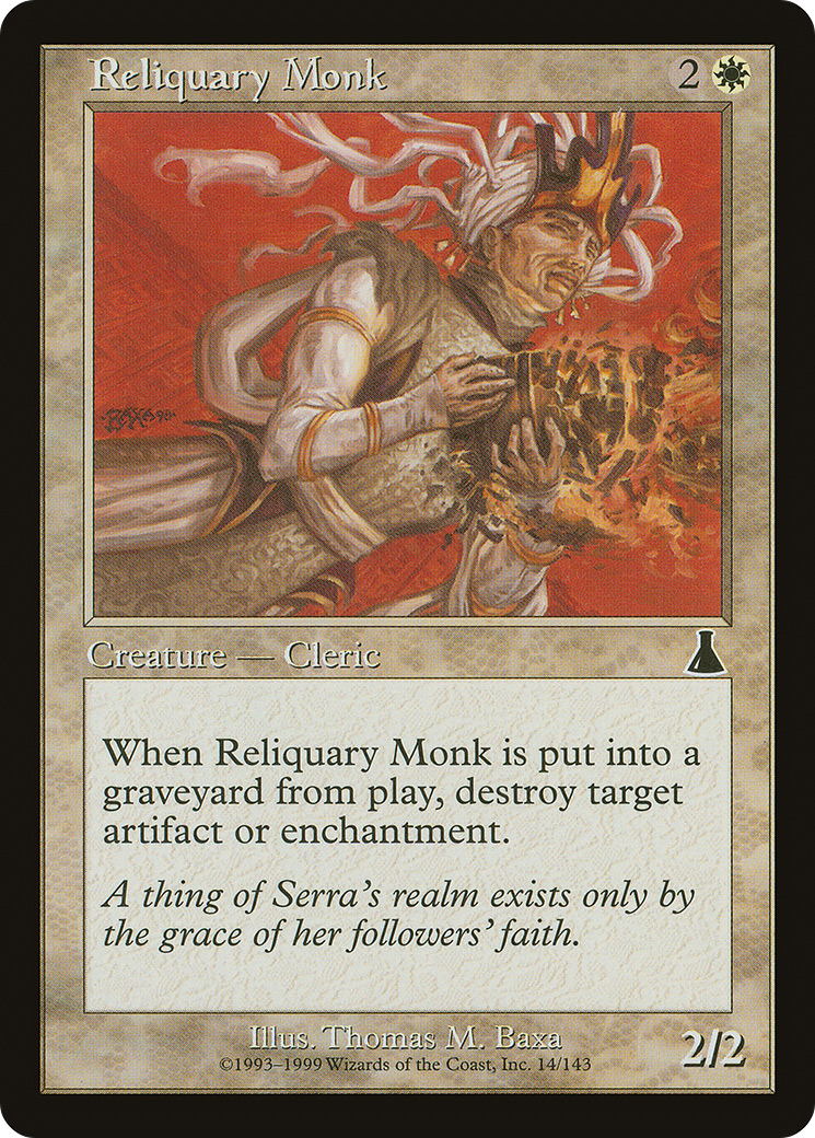 Reliquary Monk (UDS-014) [Urza's Destiny] Foil MTG Single Wizards of the Coast
