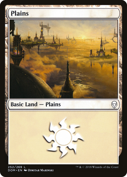 Plains (DOM-252) [Dominaria] Foil MTG Single Wizards of the Coast