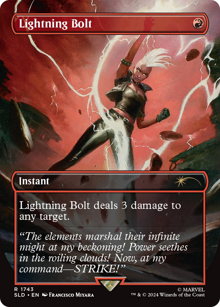 Lightning Bolt (SLD-1743) [Secret Lair] Drop (Borderless) MTG Single Wizards of the Coast