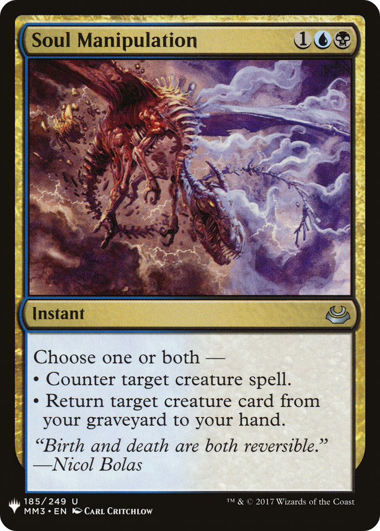 Soul Manipulation (LIST-MM3-185) [Mystery Booster] The List MTG Single Wizards of the Coast