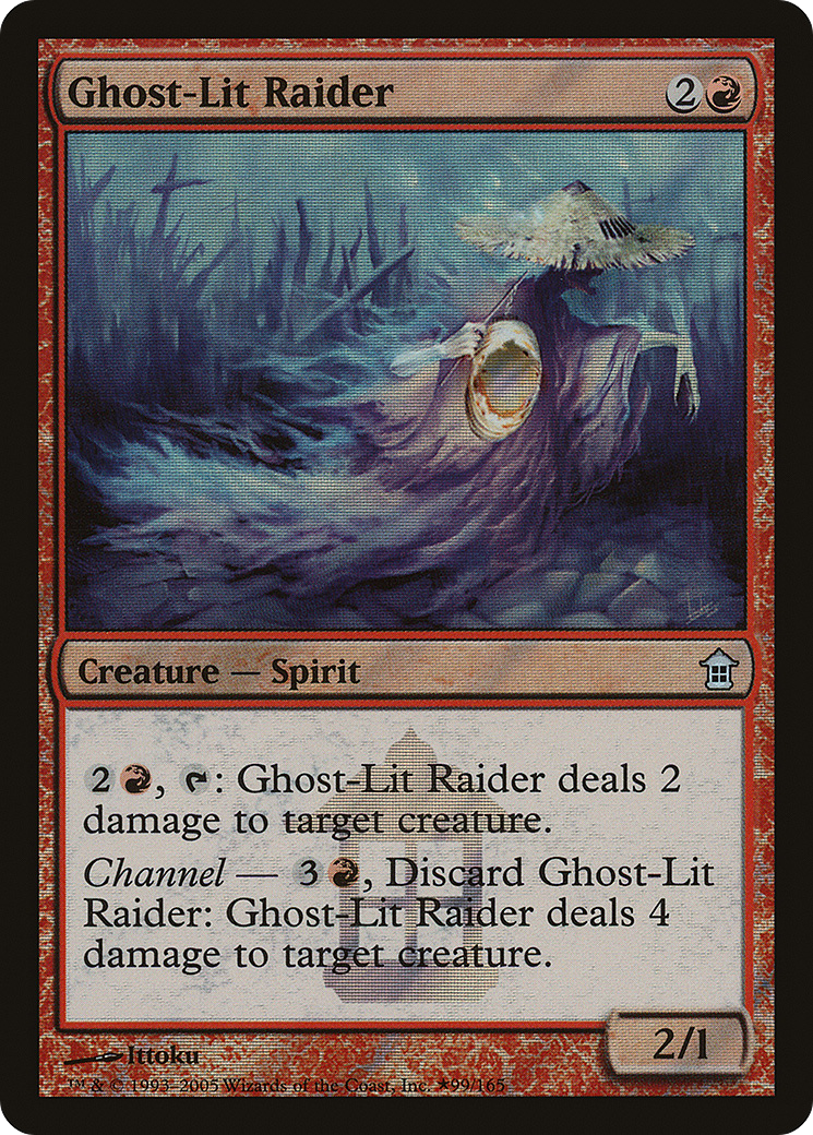 Ghost-Lit Raider (LARP-099) [Saviors of Kamigawa Promos] Foil MTG Single Wizards of the Coast