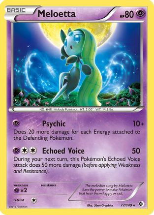 Meloetta - 77/149 (Boundaries Crossed) () [Misc: Deck Exclusives] Pokemon Single Pokémon
