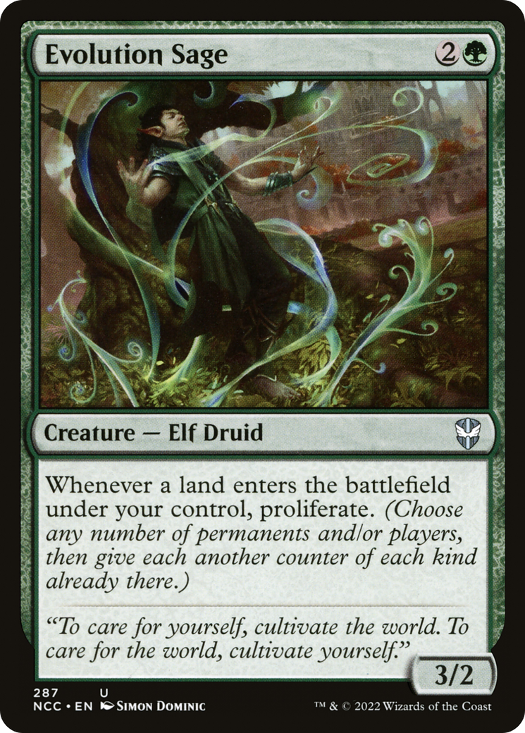 Evolution Sage (NCC-287) [New Capenna Commander] MTG Single Wizards of the Coast