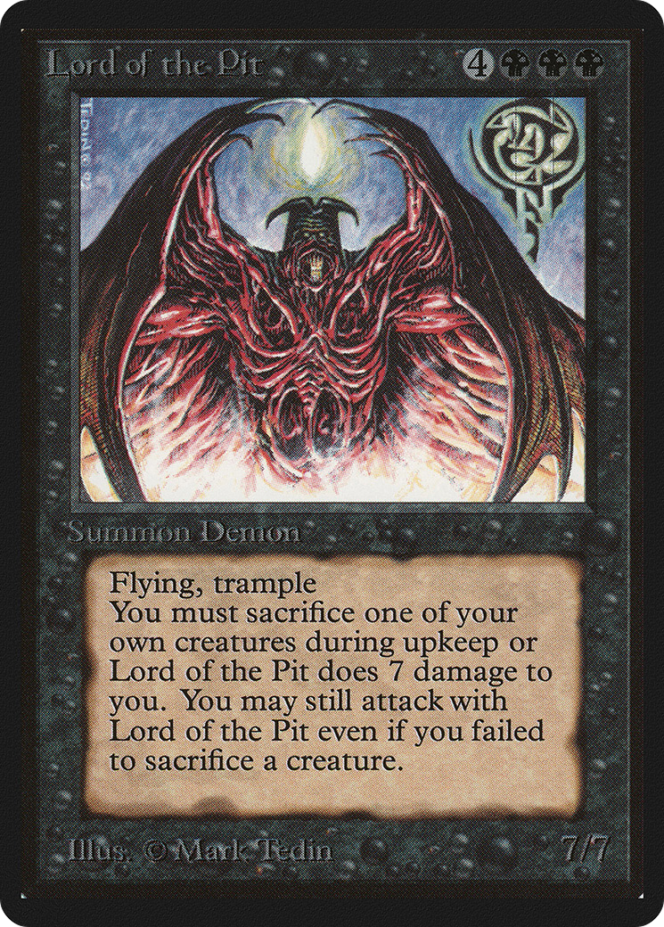 Lord of the Pit (LEB-115) [Oldschool] Limited Edition Beta MTG Single Wizards of the Coast