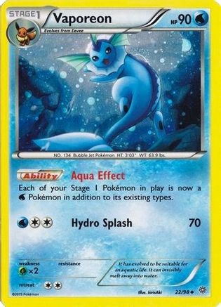 Vaporeon - 22/98 (Cosmos Holo) Holofoil [Misc: Cards & Products] Pokemon Single Pokémon