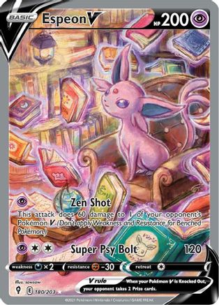 Espeon V (Alternate Full Art) (180/203) Holofoil [SWSH: Evolving Skies] Pokemon Single Pokémon