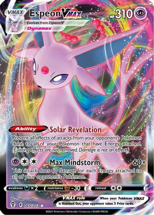Espeon VMAX (65/203) Holofoil [SWSH: Evolving Skies] Pokemon Single Pokémon
