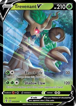Trevenant V (13/203) Holofoil [SWSH: Evolving Skies] Pokemon Single Pokémon