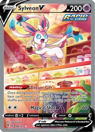 Sylveon V (Alternate Full Art) (184/203) Holofoil [SWSH: Evolving Skies] Pokemon Single Pokémon