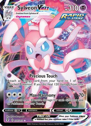 Sylveon VMAX (75/203) Holofoil [SWSH: Evolving Skies] Pokemon Single Pokémon