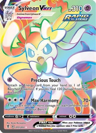 Sylveon VMAX (Secret) (211/203) Holofoil [SWSH: Evolving Skies] Pokemon Single Pokémon