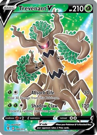 Trevenant V (Full Art) (168/203) Holofoil [SWSH: Evolving Skies] Pokemon Single Pokémon